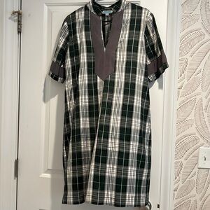 Devon Baer Silk Tartan Dress
